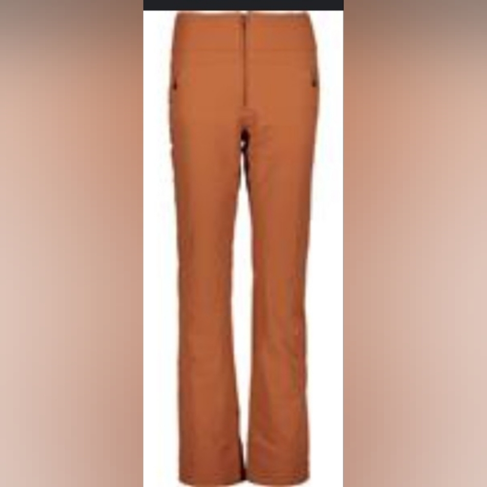 Obermeyer Women's Cloud Nine Snow Pants Copper Nylon Ankle Zip Pockets Size 12